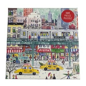 New Galison New York City Taxi Subway 500 Piece Puzzle Michael Storrings 20x20